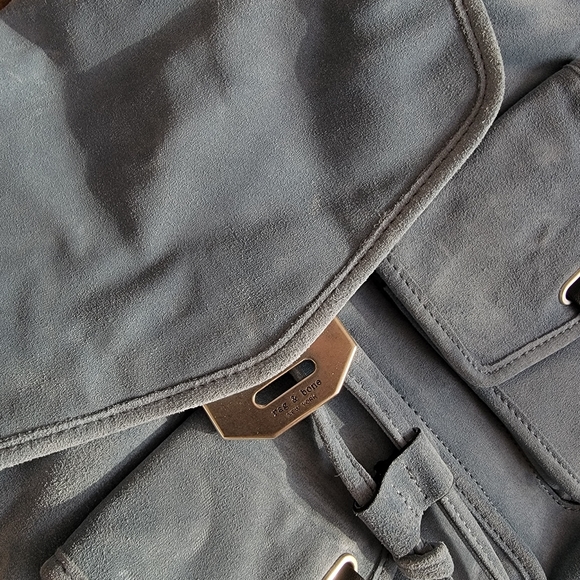 NWT Rag and Bone Indigo Suede Field Backpack - Picture 7 of 15